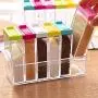 Kitchen Seasoning Bottles Jars Boxes Plastic Spice Lid Can Sugar Layers Storage Organizer Box Home Item,Color D