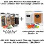 Extra Large Tall Food Storage Containers 175oz, For Flour, Sugar, Baking Supplies - Airtight Kitchen & Pantry Bulk Food Storage, BPA-Free - 2 PC Set - Measuring Scoops, Pen & 8 Labels - Chef’s Path