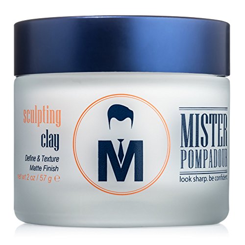 Mister Pompadour Sculpting Clay | Clay Pomade for Men and Women | Matte Finish | Volume & Hold for Straight, Thick, Curly, or Fine Hair | Natural Ingredients | Better Than Hair Gel | 2 oz