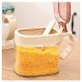 Wall Mount Seasoning Box Set, Clear Glass Spice Storage Canister With Airtight Lids And Spoons Reusable Spice Jars-2 Pcs