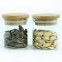 YHSWE 2Pcs Small Glass Storage Jar with Airght Lid