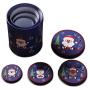 Yinpinxinmao Christmas Cookie Tins with Lids - Santa Claus and Snowman Nesting Boxes: Candy, Cookie, Treats and Chocolate Decorative Holiday Storage Jars Blue