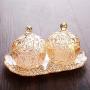 YL LY Glass Sugar Sugar Jar European Creative Crystal With Cover Sugar 盅 Wedding Snacks Cans Candy Jar Decorative Ornaments