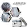 VOLLUCK Silver Grey Hair Wax Pomades 4.23 oz - Natural Hair Coloring Wax Material Disposable Hair Styling Clays Ash for Cosplay,Hallowee,Party