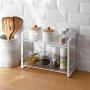 Kitchen Storage,Spice Rack- Kitchen Seasoning Bottle, Seasoning Bottle Rack, Seasoning Tank Storage Rack, Wrought Iron Layered Storage Rack for Spice Jar, Can, Bottle and more Multifunction Cutlery Ra