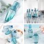 Portable Travel Bottles Kit with Spray Bottles, Leakproof Plastic Toiletries Containers, Refillable Travel Containers Set for Shampoo Conditioner Lotion Business or Personal Travel Set of 10
