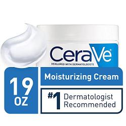 CeraVe Moisturizing Cream | Body and Face Moisturizer for Dry Skin | Body Cream with Hyaluronic Acid, Niacinamide, and Ceramides | 19 Ounce