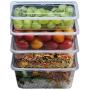 Emoyi 12-Pack 1 Compartment Lunch box Food Containers with Lids, Leak Proof, Microwavable, Freezer And Dishwasher Safe, 23 Ounce