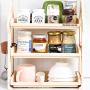 HMANE 3 Tier Spice Rack Sundries Storage Rack Plastic Storage for Spice Bottles/Jars/Seasonings/Supplies for Kitchen Cabinet Bathroom - (Nordic Beige)