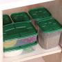 17Pcs/Set Keep Fresh Food Storage Box Refrigerator Food Container Sealed Crisper Grain Dried Storage Jar Kitchen Rose red