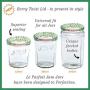 Le Parfait Jam Jar - 385ml Faceted French Glass Jelly Jar w/Twist Lid, Berry, 13oz (Pack of 6)