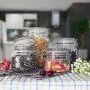 YEBODA Food Storage Canister Set Glass Jars with Clamp Airtight Lids and Silicone Gaskets for Multi-Purpose Kitchen Containers - Clear Square (4 Piece) YEBODA Food Storage Canister Set Glass Jars with Clamp Airtight Lids and Silicone Gaskets for Multi-Purpose Kitchen Containers - Clear Square (4 Piece)