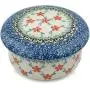 Polish Pottery Jar with Lid 5-inch Floral Lattice made by Ceramika Artystyczna Polish Pottery Jar with Lid 5-inch Floral Lattice made by Ceramika Artystyczna