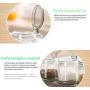 CSPFAIRY Kitchen Creative Transparent Spice Jars Multifunction Seasoning Box for Pepper Spice Salt 4pcs/Set
