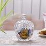 YL LY Creative Pineapple Shaped Lid Sugar Cube Cans Candy Jar Storage Glass Small Jar Transparent Section 1