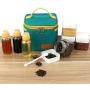 Portable Seasoning Spice Jar Sauce Condiment Bottle Containers Set BBQ Camping with Storage Bag Transparent Plastic