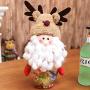 Queena Christmas Candy Cans Clear Plastic Food Storage Container Gift Bottle Holder Xmas Candy Jar Party Home Decor