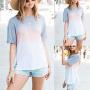 ???? HebeTop ???? Womens Summer Casual Tunic Tops Short Sleeve O Neck T Shirts