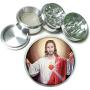 Cœur Sacré de Jésus-Christ : Moulin à Tabac / Herbes / Épices en Aluminium Cœur Sacré de Jésus-Christ : Moulin à Tabac / Herbes / Épices en Aluminium