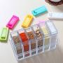 XISAOK Set of 6 Spice Shaker Seasoning Bottle Jar Condiment Storage Container Kitchen