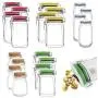 20 Pack Mason Jar-ähnliche Ziplock-Beutel, Lebensmittel-Aufbewahrung, Snack-Beutel, Sandwich-Beutel, wiederverwendbare luftdichte Lebensmittelbehälter, dicht schließende Lebensmittelbehälter zur Reise, Camping und für Kinder