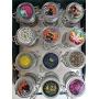 2.4 oz Small Glass Jars With Airtight Lids, Glass Herb Jars - Smell Proof Rubber Gasket and Hinged Lid (12 Pack)