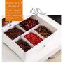 Kitchen Seasoning Box Set, Dust-proof Oilproof Condiment Jar Set With Lid Clear Portable Storage Box Combination Set-a