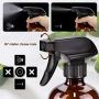 Glass Spray Bottle Kits, BonyTek Empty 4 10 ml Roller Bottles, 8 Amber Essential Oil Bottle(16oz,8oz,4oz,2oz) with Labels for Aromatherapy Cleaning Products