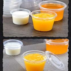 Slime Jars - Slime Storage - Slime Containers 50Pcs Disposable Cups Set of 120ml Sauce Container Pot Shot Cup Slime Storage with Lid for