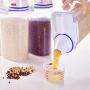 Food Storage Tank Portable Lid Plastic Sealed Kitchen Grain Jar Rice Barrel