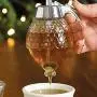 GrauGraugood Honigspender Sirup Zuckerglas Kristallklare Honig Lagerbehälter Flasche