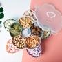 m?kvfa Rotating Snack Box, Flower Design Candy Food Storage Box Jewelry Organizer Fruit Box Candy Dish Compartment Snack Plate Wedding Candy Trays,Party Snack Plate (Multicolor)