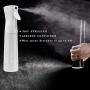 Hair Spray Bottle Empty Plastic Trigger Spray Bottle Refillable Fine Mist Sprayer Bottle 2 Pack 10oz /300ml for Hair Styling, Cleaning, Garden Continuous Water Mister (Black+White)