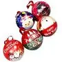 TOYANDONA Christmas Tinplate Ball Candy Storage Jar Candy Boxes Christmas Tree Decoration Holiday Surprise Gift 5pcs (Random Pattern)