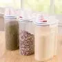 Qjoy Multifunktionale Getreidespeicherbehälter, 2L Kunststoff-Müsli-Auffahrbehälter, Küchen-Getreide-Reisbehälter