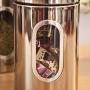 BESTONZON Stainless Steel Sealed Can Cereal Canister Storage Tank Kitchen Tool for Coffee Beans Tea Grains