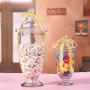 Apothecary Jars Transparent Glass Storage Tank for Candy Snacks Storage Bottle Wedding Gift Decoration, Large:4L