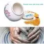 Ceramic Pottery Cereal Containers Canister Cookie Jar with Lids Large, Airtight Food Storage Containers Bins for Kitchen Pantry Organization Flour Coffee Candy Bulk, 1.2L, 15x18cm (Color : Blue)