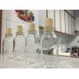 Glass Bottle Cork (4.8 cm x 13 cm tall) set of 4