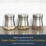 CHEFVANTAGE Glass Kitchen Storage Jar Set for Countertop with Air Tight Container Lid - White