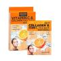 AZURE Vitamin C & Collagen Moisturizing Sheet Face Mask - Reduces Signs of Aging | Deeply Moisturizing & Firming | Improves Elasticity | Made in Korea - 5 Pack