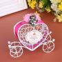AiStickQ Carriage Designed Hollow Candy Box Packing Wedding Party Favour Birthday Gift FastShop Rose red 2 pcs