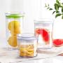 Tree House Food Storage canisters with lids, Sealed jar Clear Versatile Square Round Pot-G