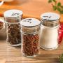 Kitchen Gadgets Spice Bottle Seasoning Box Kitchen Spice Storage Bottle Jars Transparent PP Salt Pepper Cumin Powder Box Set,Size 2