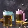 Kitchen Food Storage Jar Airtight Food Storage Kitchen Glass Jar Moisture-Proof Home Multi-Purpose Jam Bottle Cruet Glass Oil Bottle Oil Bottle Vinegar Bottle, (Color : 550ml Purple)