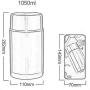 Food flask Hot 1L Insulated 304 Stainless Steel Food Jar with Folding Spoon Storage Bag Multi-Purpose for Food