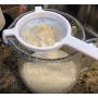 Jarming Collections Kefir/Kombucha Starter Kit/Fermentor Kit-1 Mason Jar Wide Mouth-1 Leak Proof Airtight Storage Lid - HIC(4 Inch) Nylon Mesh Strainer-Cotton Cloth Cover and Wood Spoon-Just add SKOBY