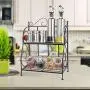 Kitchen Spice Racks, Gunel 2-Tier Standing Bathroom Shelf Kitchen Countertop Storage Organizer Jars Bottle Seasoning Rack Shelf Holder (Black) Kitchen Spice Racks, Gunel 2-Tier Standing Bathroom Shelf Kitchen Countertop Storage Organizer Jars Bottle Seasoning Rack Shelf Holder (Black)