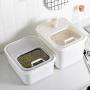 Zerone Rice Storage Bin, Plastic Sealing Flip cover Shuttered Rice Storage Bin Environmental Kitchen Storage Box 10kg
