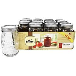 Kerr 1 Pint Canning Jar Regular Mouth 70610-00503 - 12 / CS